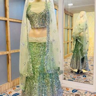 Light - Green - Lehenga for all occasions parties, engagements, birthdays, mehndi , and more . Want this Use Code: WLH004061. More info Contact : 7707014061